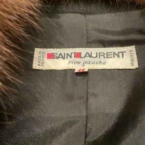 Saint Laurent Fur Trim Coat